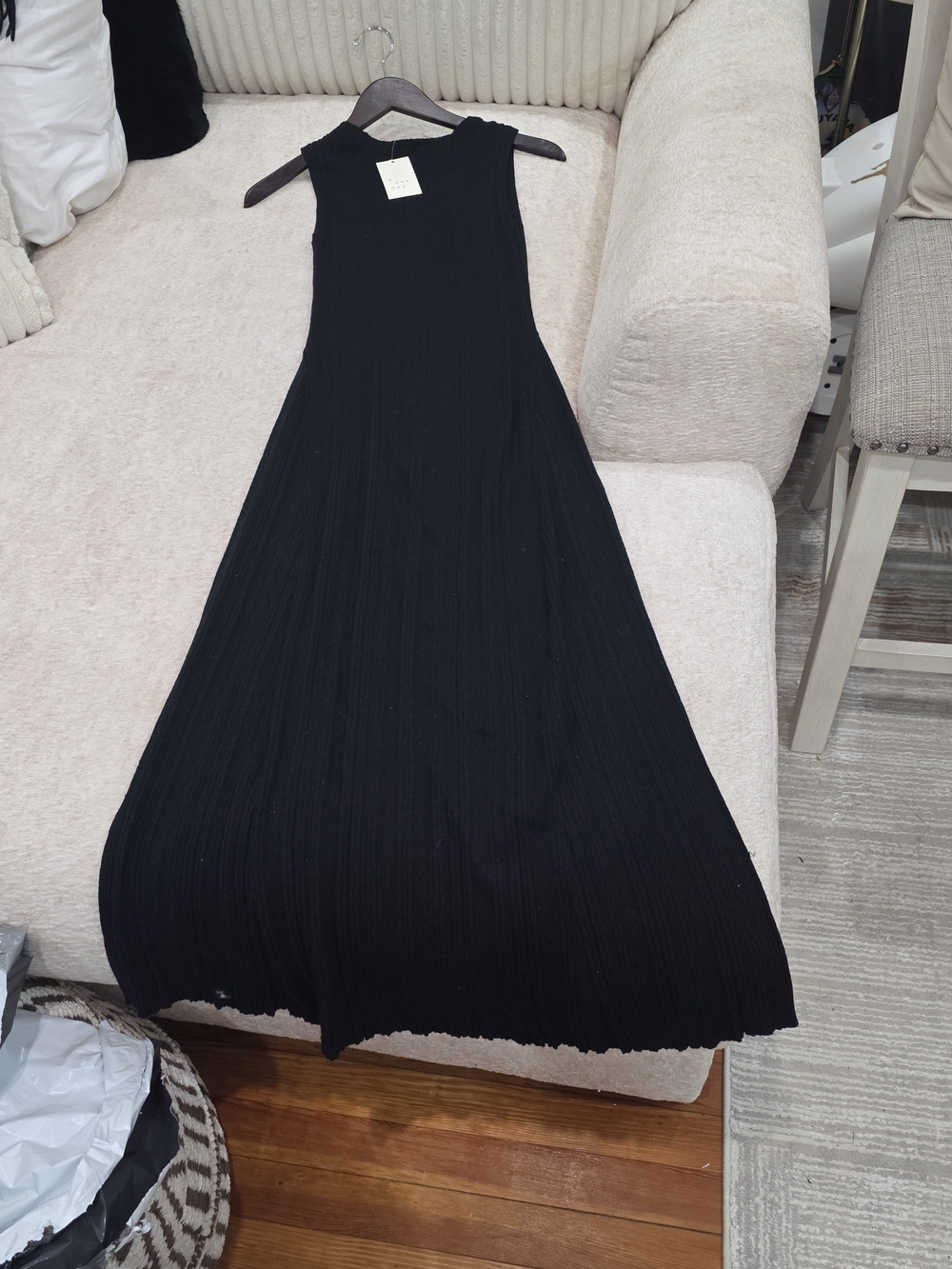 a new day Sleeveless Ribbed Maxi Dress Ribbed Maxi Dress in Black Size XS NWT